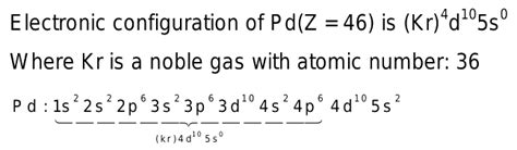 pd electron configuration|pd+2 electron configuration.